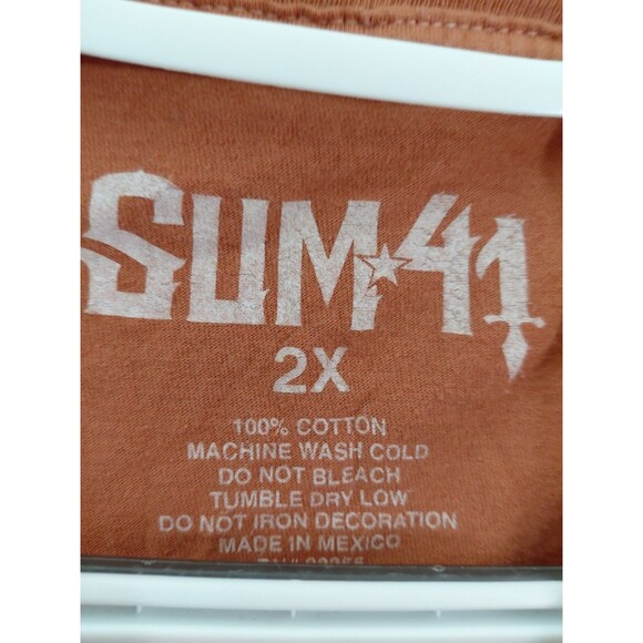 Sum 41 Japan Tour Mens 2X Brown Short Sleeve Graphic Tshirt - Picture 5 of 9
